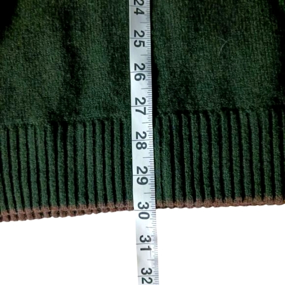 PG Field Wool Sweater Mens XL V-Neck Hunter Green Vintage Cabincore - Picture 6 of 7